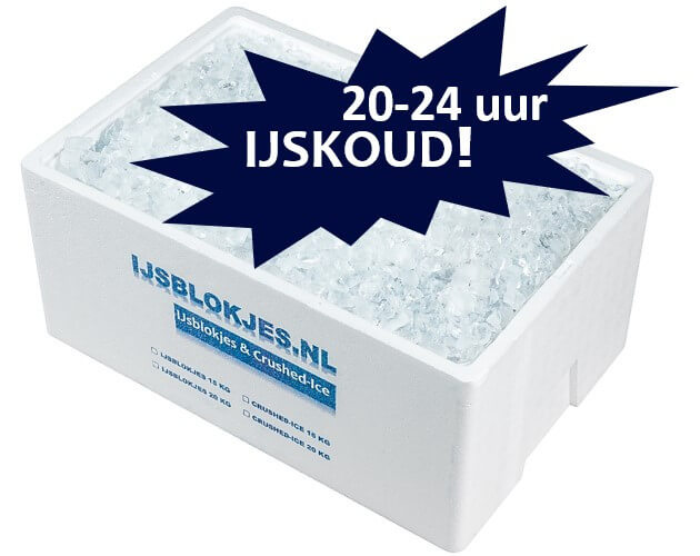 ijsblokjes 20 KG (tempex doos)
